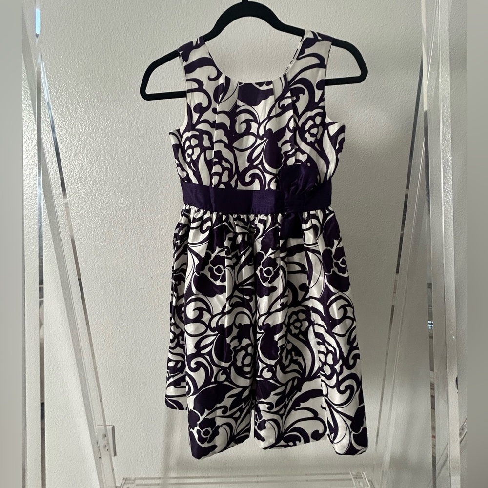 Gymboree Purple and White Floral Kids Dress